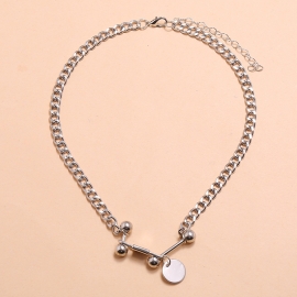 Personality punk hip-hop street clavicle necklace fashion simple temperament ins asymmetric geometric necklace