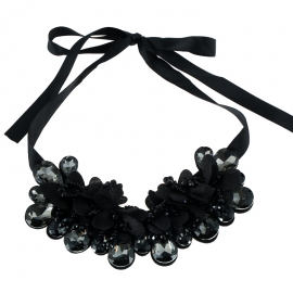 Necklace clavicle chain exaggerated large diamond ribbon crystal necklace