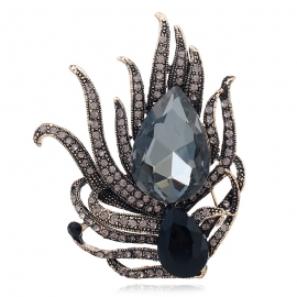 European and american fashion clothing creative temperament flame brooch freehand full diamond high-end brooch