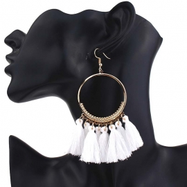 Tassel earrings fashion creative european and american jewelry hoop earrings accessories supply bohemian tassel earrings