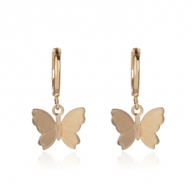 European and american cross-border jewelry personality wild geometric earrings female butterfly simple temperament earrings wholesale