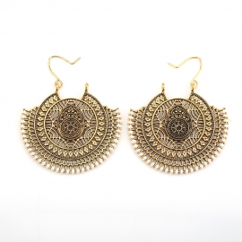 Sister riding the wind and breaking the waves ethnic wind hand-threaded weaving earrings cross-border exclusive