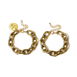 European and american cross-border fashion trendy personality exaggerated jewelry ins hip-hop style letter tag set chain bracelet