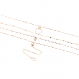 European and american cross-border jewelry light luxury simple retro ethnic style necklace alloy pendant short clavicle necklace