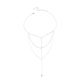 European and american cross-border jewelry, light luxury, simple and trendy items, handmade copper bar multilayer rivet pendant necklace