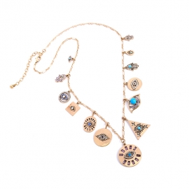 European and american retro long necklace pendant clavicle chain court style adjustable modern exaggerated accessories