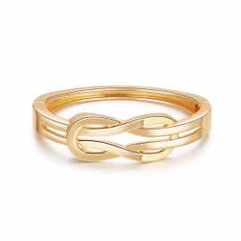 European and american style bracelet classic simple figure 8 knot hollow ladies gold plated bracelet wholesale alloy bracelet