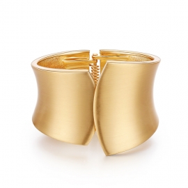 European and american niche exaggerated jewelry minimalist glossy asymmetrical bracelet ladies temperament wild wide bracelet bracelet wholesale