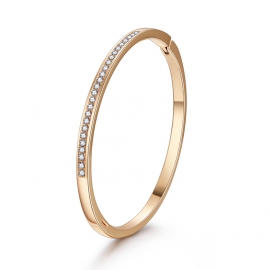 Cross-border elegant row of diamonds womens gold-plated bracelet simple and non-fading temperament thin bracelet korean jewelry