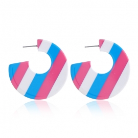 European and american fashion trend new wild exaggerated earrings geometric acetate plate c-shaped trend earrings factory direct sales