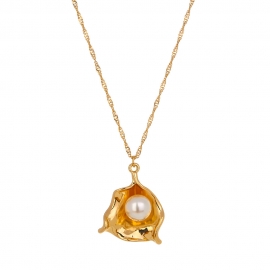 European and american hot-selling personality metal wind irregular golden shaped accessories pendant hip hop street jewelry necklace