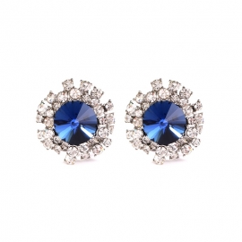 Creative new rhinestone earrings ol fashion hypoallergenic ear clip earrings women