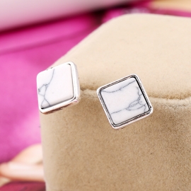 Retro turquoise earrings square ethnic style fashion new earrings big bohemian earrings