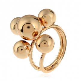 Creative new korean version of the ring fashion gold bean metal ring womens aliexpress jewelry wholesale