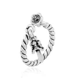 Personalized open letter ring simple style fashion big brand adjustable ring