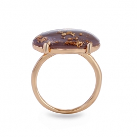 New personality gold foil diamond ring creative crystal ring