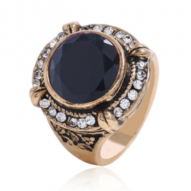 New rhinestone resin bohemian retro couple ring ring