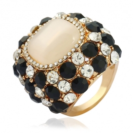 European and american popular jewelry high-end creative ring explosion model full diamond cat eye joint index finger ring