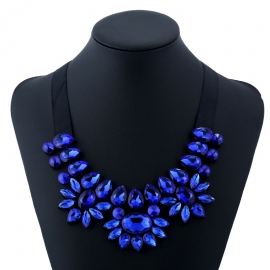 Hot sale necklace clavicle chain exaggerated large diamond ribbon crystal necklace