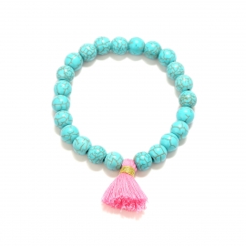 European and american cross-border jewelry, four seasons trendy all-match bracelets, multi-color bracelets, handmade elastic bracelets