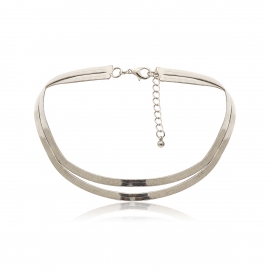 European and american cross-border jewelry retro double-layer chain imitation pearl necklace female creative micro-inlaid cross geometric necklace