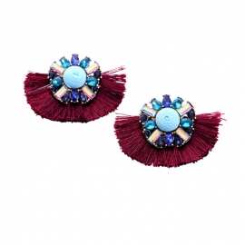 European and american fashion jewelry wish cross-border factory direct sales bohemian style tassel earrings female popular generation