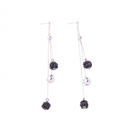 European and american fashion jewelry wish explosion models wholesale pearl earrings ladies elegant temperament long diamond earrings