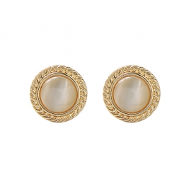 Small wheat earrings fashion simple round opal earrings female wild pearl earrings
