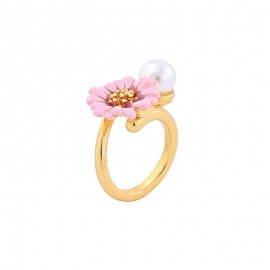 Fresh enamel glaze daisy flower ring temperament korean fashion trendy open ring
