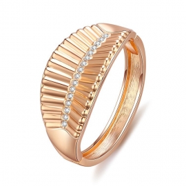 Korean fashion alloy bracelet creative niche fan-shaped fishbone diamond bracelet ladies open spring bracelet