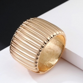 European and american star models exaggerated bracelet wide side minimalist glossy bracelet ladies gold-plated jewelry foreign trade explosions wholesale