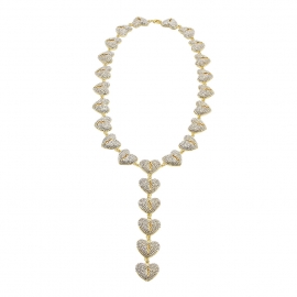 New alloy full diamond heartbreak necklace heartbreaknecklace love connecting necklace