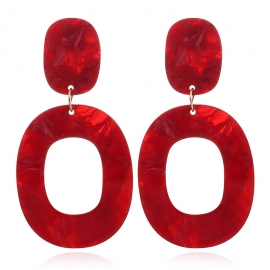 Amazon hot selling earrings wholesale japan and south korea exaggerated wild personality geometric circular acetate plate earrings women