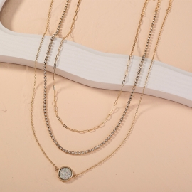 European and american cross-border new products accessories jewelry exaggerated multi-layer necklace fashion crystal cluster pendant rhinestone claw chain necklace