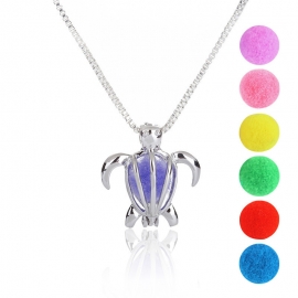 European and american hot-selling hollow turtle diy aromatherapy necklace wholesale creative product pendant custom christmas gift