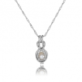 Wish aliexpress hot new jewelry natural oyster pearl white k hollow diy guitar pendant necklace