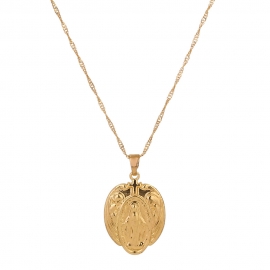 European and american fashion hot-selling necklace, virgin gold necklace for men and women, european and american hipster retro portrait couple accessories