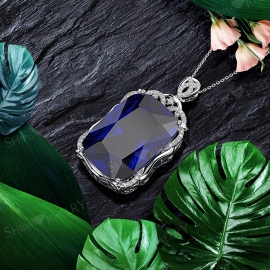 Feminine zircon pendant simple copper with gold electroplated finished necklace and zircon pendant