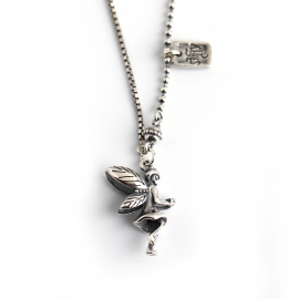 Elf s925 sterling silver pendant round bead chain necklace female