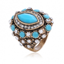 European and american fashion jewelry high-end middle eastern fashion ring hollow feather index finger ring