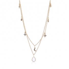 Necklace, personality, fashion, mix and match, star pendant necklace, female trend, wild