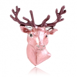 Three-dimensional stag clothing creative deer head brooch