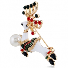 Christmas deer high-end brooch
