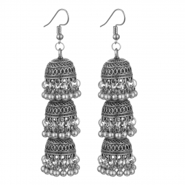 European and american fashion hot retro bells tassel multi-layer long earrings indonesian ethnic style street earrings