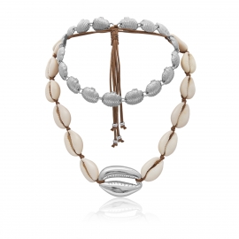 European and american cross-border jewelry, personalized digital micro-inlaid exaggerated necklace, female ethnic style multi-layer shell creative necklace