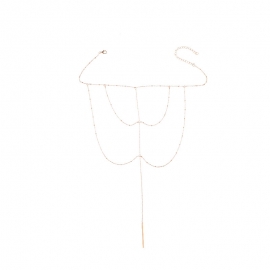 European and american cross-border jewelry simple sexy deep v-necklace multi-layer chain wild clavicle necklace