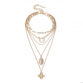 European and american cross-border jewelry temperament business all-match necklace ladies yiwu factory direct sales clavicle chain sweater chain