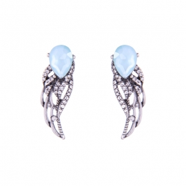 Retro diamond-studded wings earrings ladies personality wild earrings european and american fashion wish cross-border jewelry manufacturers wholesale