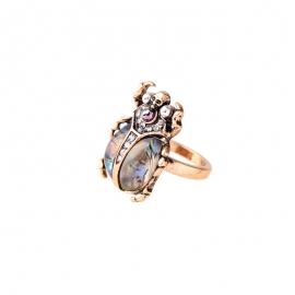 Retro european and american style ladybug ring female personality wild insect ring european and american wish cross-border explosion jewelry wholesale