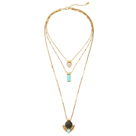 Qingdao european and american fashion cross-border jewelry factory wholesale multi-layer pendant ladies long sweater chain on behalf of